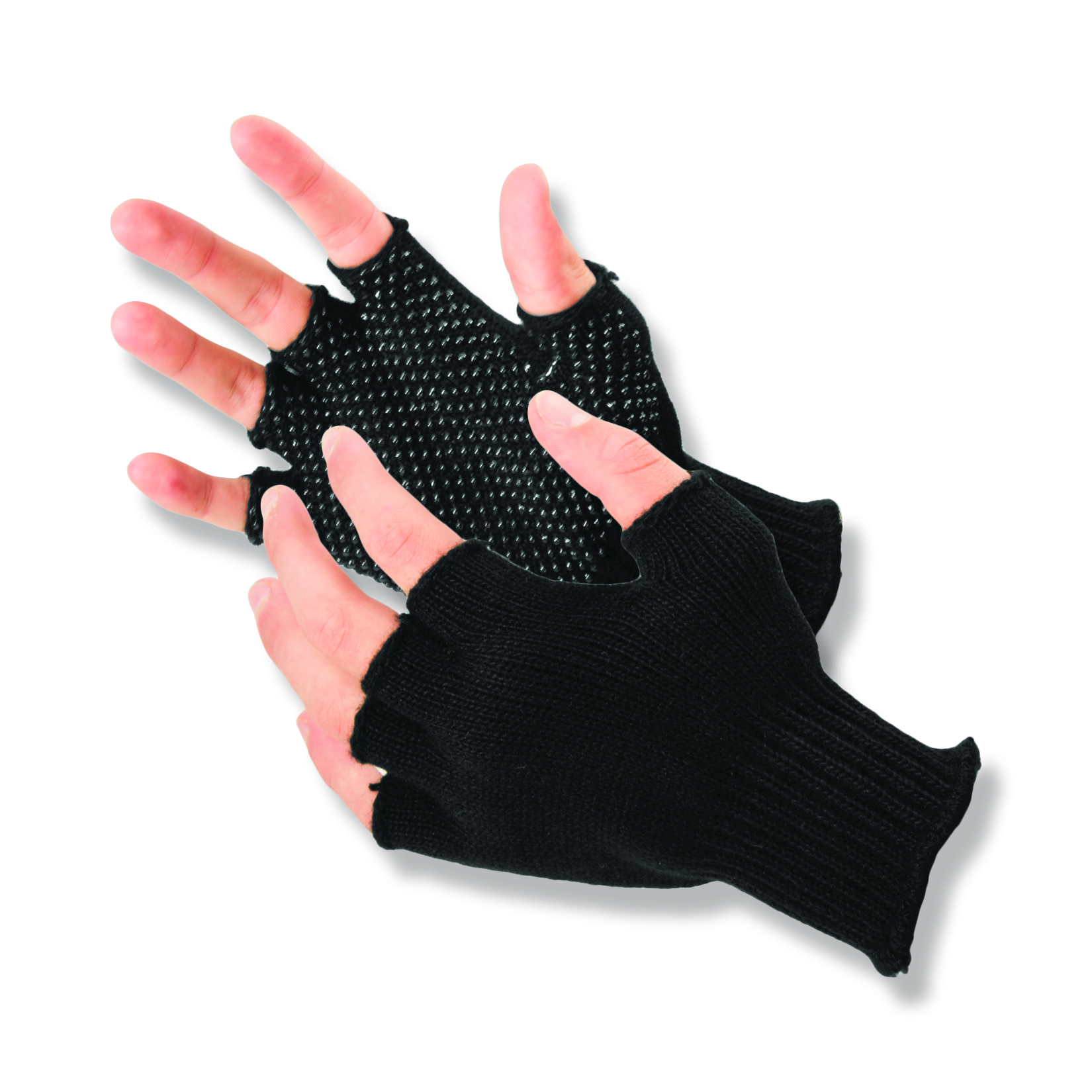 Gripper Dot Fin Gloves Fingerless Acrylic String Knit Grip Gloves